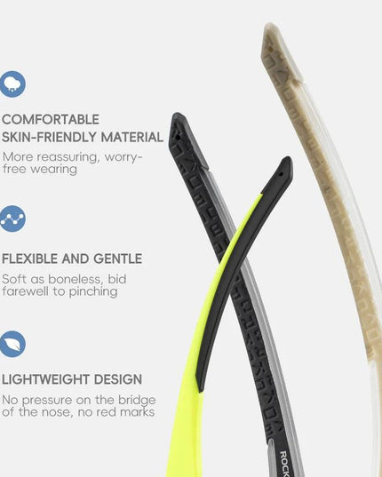 ROCKBROS Cycling Glasses Lightweight Frameless Bike Glasses High-Definition Lenses Road Bicycle Protection Goggles Sport Eyewear