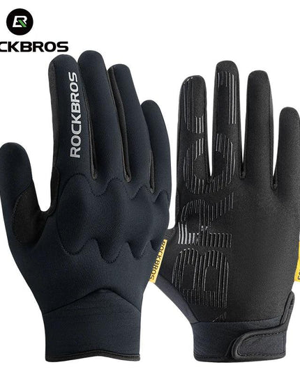 ROCKBROS Winter Gloves Touch screen Windproof Bike Cycling Gloves Full Finger Ski Non-Slip Warm Sports Motorcycle Hiking Gloves