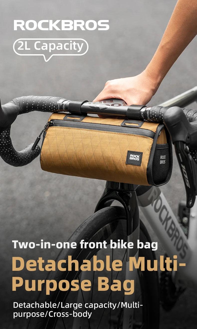 ROCKBROS Multifunctional Bike Bag Windproof Detachable Bag Large Capacity Pannier As Front Bag Tail Bag Cycling Accessories