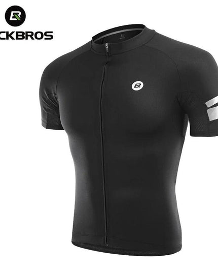 ROCKBROS Cycling Jersey Men Breathable Shirt Summer Jersey Clothes Bicycle Quick Dry Clothing Anti-UV Reflective Short Sleeve