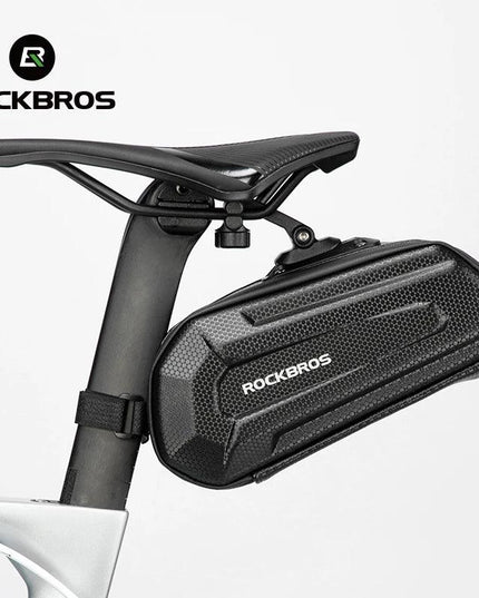 ROCKBROS1.7L Bicycle Bag Waterproof Rear Large Capatity Quick Release Seatpost Shockproof Double Zipper Rear Bag Accessories