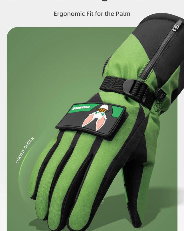 ROCKBROS Heat Skiing Gloves Electric Heated Gloves Winter Thermal Gloves Snowboard Cycling Motorcycle Bicycle Ski Outdoor Glove