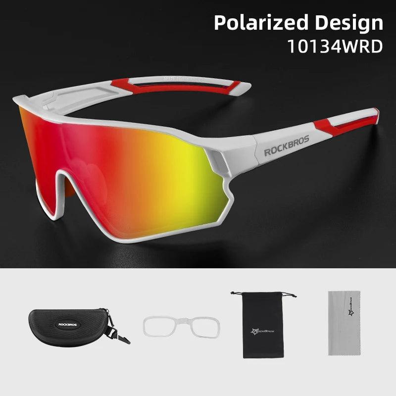 ROCKBROS Polarized Glasses UV400 Sunglasses Sport Protection Glasses Bicycle Eyewear Outdoor Hiking Camping Golf Cycling Goggles