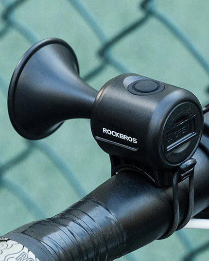 ROCKBROS Bike Bell Electronic Loud Horn ABS 120db Safety Electric Bell IPX4 Speaker Alarm Ring Bicycle Handlebar Warning Bell