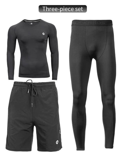 ROCKBROS Men's Tracksuit Gym Fitness Running 5 Pcs/Set Quick Dry Sweat-absorb Compression Sport Suit Clothes Jogging Sport Wear