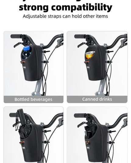 ROCKBROS Folding Bicycle Water Bottle Bags Fashion Front Frame Kettle Bags for Brompton Bike Electric Scooter Tools Package