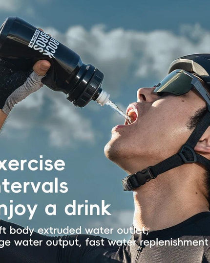 ROCKBROS Bicycle Water Bottle With Dust Cover 600ml PP5 MTB Road Bike Leak-proof Bottle Outdoor Travel Portable Sports Cup
