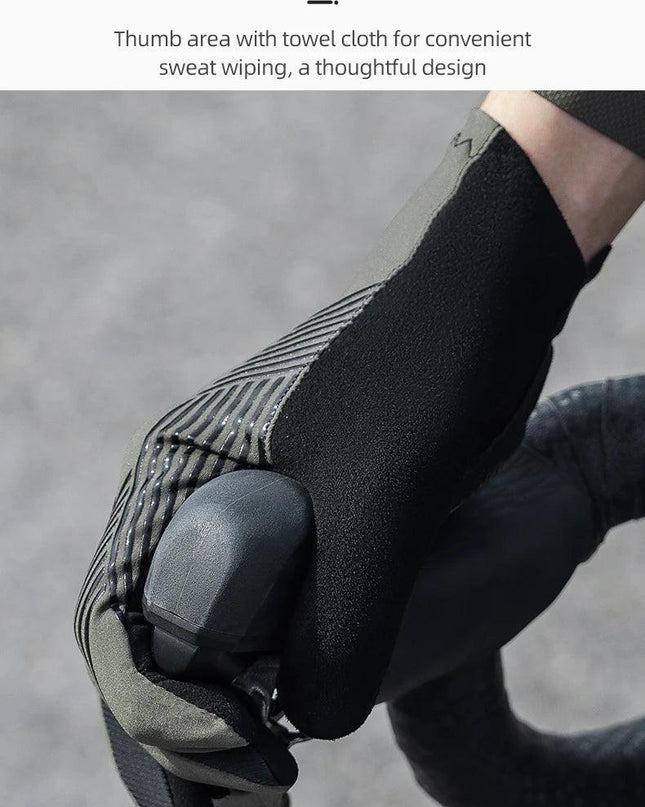 ROCKBROS Summer Cycling Gloves Breathable MTB Road Bike Non-slip Gloves Touch Screen Spring Full Finger Motorcycle Riding Gloves