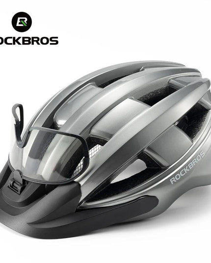 ROCKBROS Ultra-Light Cycling Helmet Taillight Magnetic Goggles Integrated Bicycle Helmet High Quality Protection Mtb Road