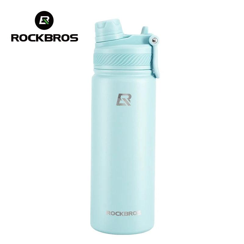 ROCKBROS 1L Thermal Water Bottle Sports Water Bottle Non Slip 304 Stainless Steel Cold And Hot Thermo Cup Cycling Hiking Equip