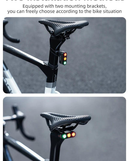 ROCKBROS Bike Tail Light Auto Start/Stop Brake Sensing Bicycle Tail light Type-C Rechargeable Wireless Warning Tail light
