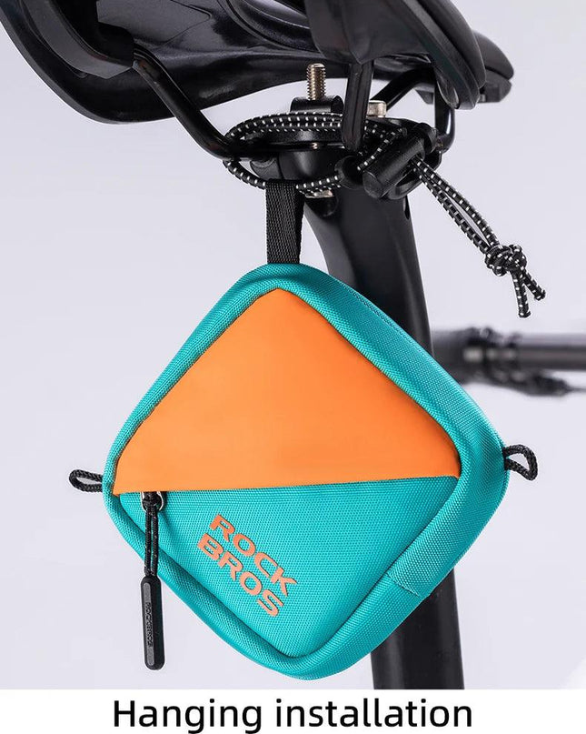ROCKBROS Bicycle Saddle Bag Shoulder Bag Polyester Bike Tailbag Storage Seat Pouch Bag Outdoor Reflective Crossbody Bags