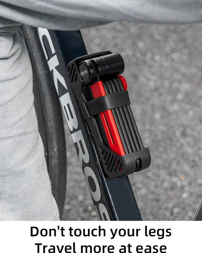 ROCKBROS Bike Foldable Lock Anti-theft Security Chain Cable Padlock 120CM Lengthened Chain Lock MTB Road Portable Cycling Lock
