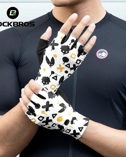 ROCKBROS Cycling Gloves Half Finger Summer Men Women Gloves Breathable Anti Slip MTB Road Bike Gloves Fitness Shock-absorbing