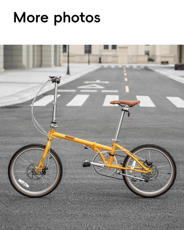 ROCKBROS Lightweight Bike Folding Design 20 inch Bike With Shimano 8-speed Wire-drawn Disc Brake System Adult Folding Bike