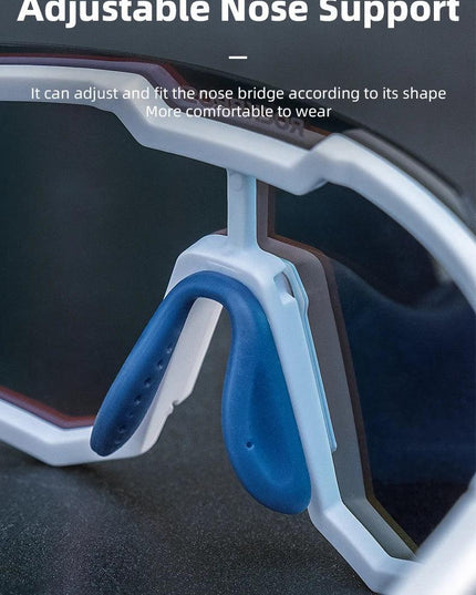 ROCKBROS Photochromic Cycling Glasses Polarized Adjustable Nose Support Myopia Frame Sports Sunglasses Men Women Eyewear Goggle