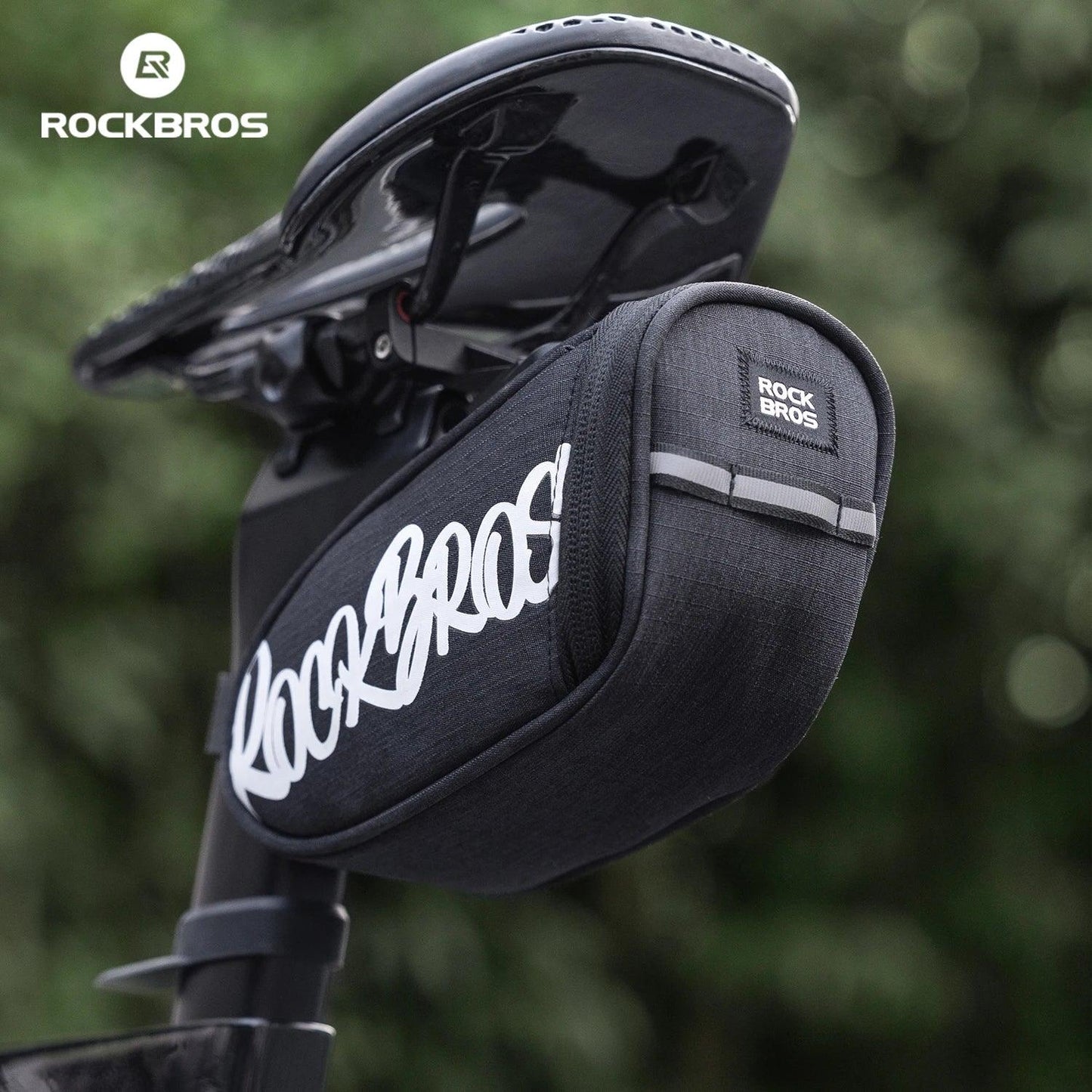 ROCKBROS Bicycle Seat Bag Lightweight Bike Saddle Bag for Cycling Essentials Reflective Rear Pack Wear-Resistant Bag