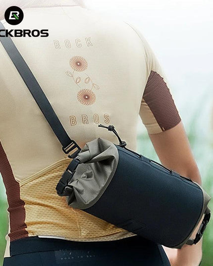 ROCKBROS Bike Bag Portable Handlebar Pannier 2.4L Big Capacity Shoulder Bag  Frame Tube Bag Elastic Band Bicycle Accessoriescase