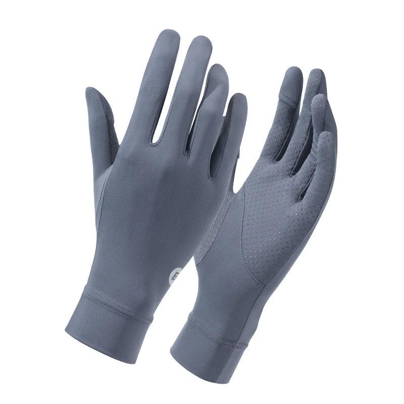 ROCKBROS Fishing Gloves Sunscreen Anti UV Gloves Outdoor Breathable Driving Gloves Non-Slip Summer UPF50+ Cycling Gloves Thin