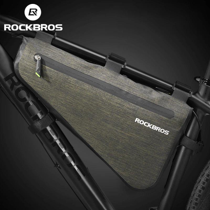 ROCKBROS Rainproof Bike Bag Large Capacity MTB Road Frame Bag Triangle Pouch Waterproof Caulking Bicycle Bag Pannier Accessories