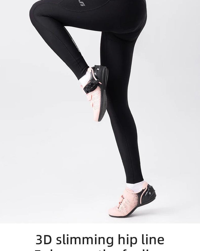 ROCKBROS TVI Women's Detachable Cycling Bib Pants Autumn Winter Warm Tights Bicycle Trousers Shock Absorption Pad For MTB Road ﻿
