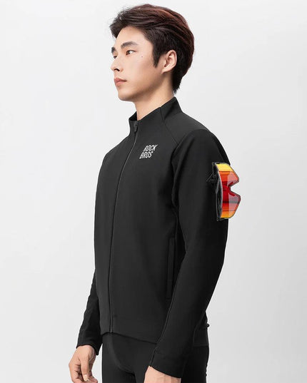 ROCKBROS Windproof Jacket Thermal Fleece Bike Jersey Autumn Winter Outdoor Sport Jacket Coat 0-15°with Italian warm fabric