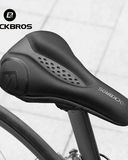 ROCKBROS Bicycle Saddle Cover Liquid Silicone Gel Breathable Seat Soft Thickened MTB Shockproof Cushion Cycling Accessories