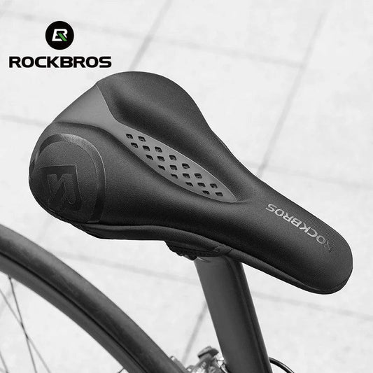 ROCKBROS Bicycle Saddle Cover Liquid Silicone Gel Breathable Seat Soft Thickened MTB Shockproof Cushion Cycling Accessories