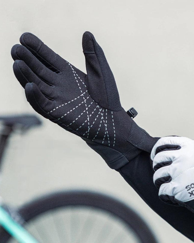 ROCKBROS Bicycle Gloves Breathable Non-slip Cycling Gloves Touch Screen Winter Thermal Warm Full Finger Glove Riding Gloves