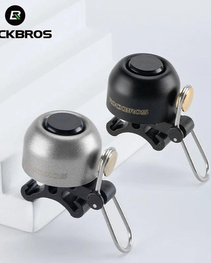 ROCKBROS Bicycle Bell Safety Warning Bike Bell Horn Handlebar Copper Alloy Non-slip Bicycle Alloy Ring Crisp Sound Cycling Alarm