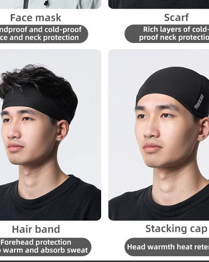ROCKBROS Windproof Warm Winter Cycling Mask Nose Breathable Men's Black Neck Sport Scarves Sports Equipment for Running Cycling