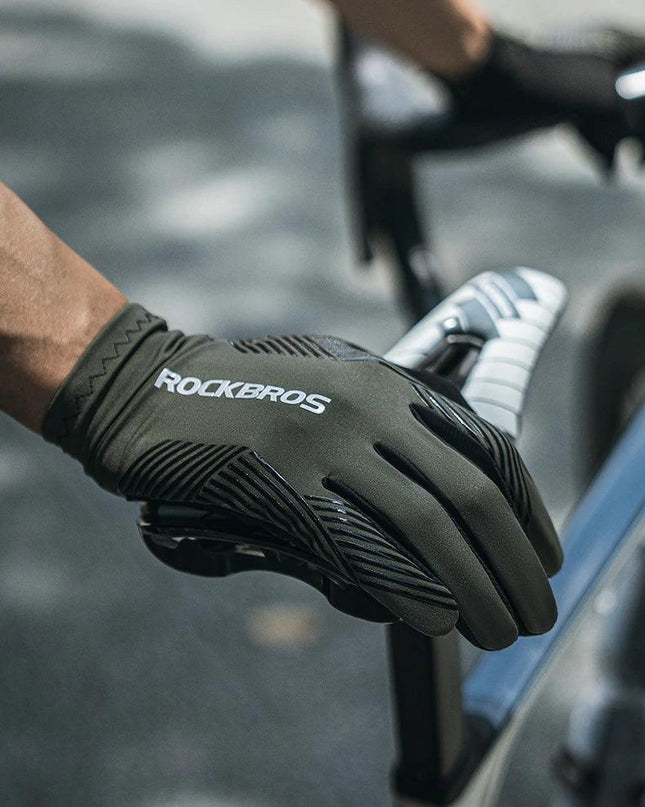 ROCKBROS Cycling Gloves Spring Summer Gloves Touch Screen Anti-slip Breathable MTB Road Bike Running Fitness Gym Motor Gloves