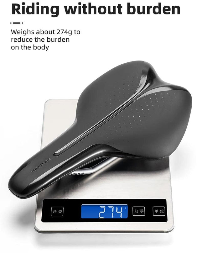 ROCKBROS Ultralight Bicycle Saddle Hollow Breathable Shock-Absorption Nylon MTB Road Bicycle Saddle Chrome Molybdenum Steel Seat