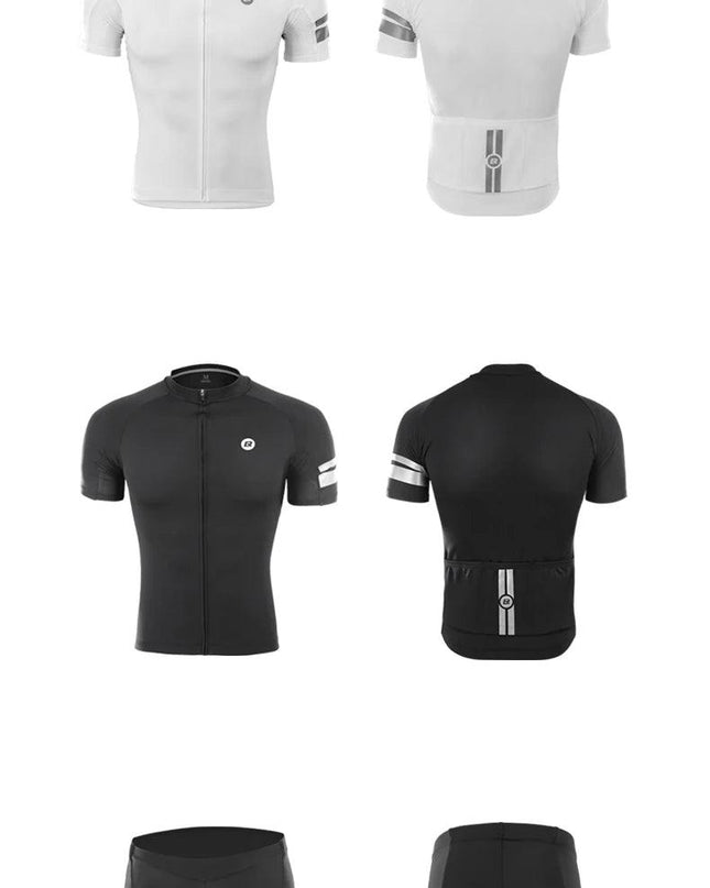 ROCKBROS Cycling Jersey Men Breathable Shirt Summer Jersey Clothes Bicycle Quick Dry Clothing Anti-UV Reflective Short Sleeve