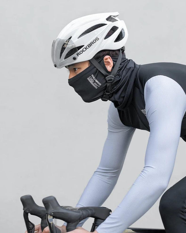 ROCKBROS Summer Cool Mask Cycling Face Mask UV Sun Protection Silk Bike Headwear Breathable Outdoor Fishing Face Cover Bandana