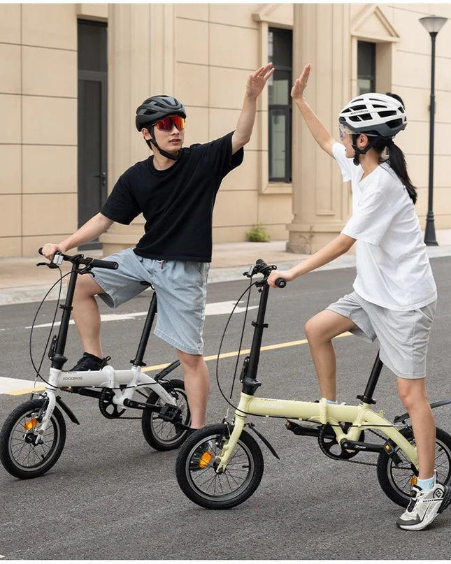 ROCKBROS Portable Folding Bike 14 inch Aluminium Alloy Bike Frame V Brake Lightweight Adult Folding Bicycle