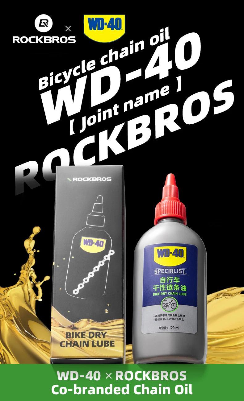 ROCKBROS WD40 120ML Chain Lubricant Dry Lube Chain Oil Long-Lasting Bike Chain Oil Anti-Rust Protection Co-branded Chain Oil