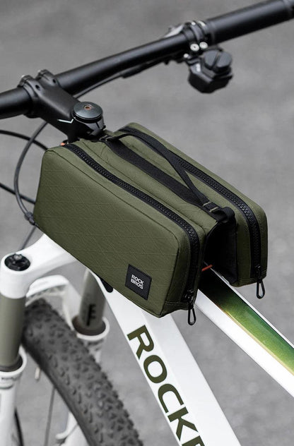 ROCKBROS Bicycle Top Tube Bag 2L Capacity Scratch-Resistant Road Mountain Bike Frame Bag Cycling Tools Bag Stable Elastic Band