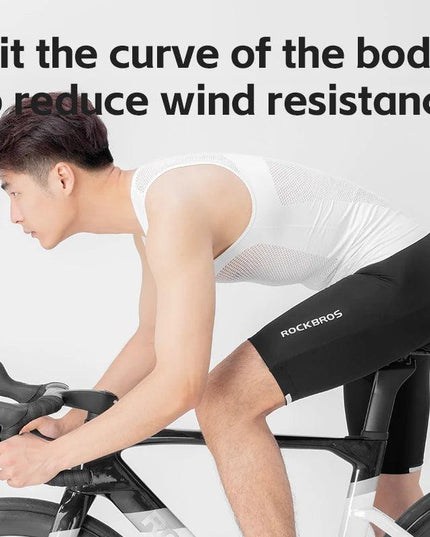 ROCKBROS Cycling Vest High Elastic Cycling Base Layer Sleeveless Bicycle Vest Quick Dry Undershirt Breathable Running Sport