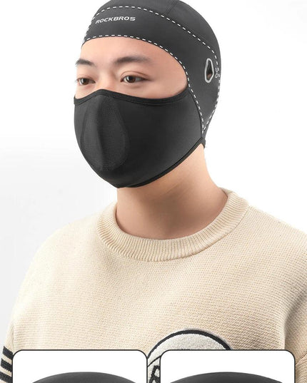 ROCKBROS Warm Windproof Cycling Cap Full Face Mask Fleece Thermal Helmet Head Cover Balaclava Ski Bicycle Motorcycle Head Hat