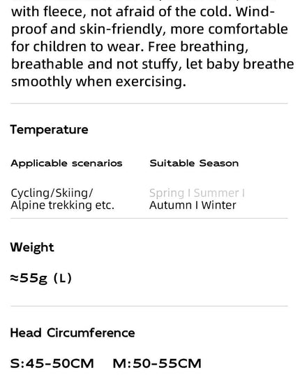 ROCKBROS Children‘s Winter Cycling Caps Riding Face Cover Windproof Outdoor Hiking Warm Neck Face Breathable Bike Hat Balaclava