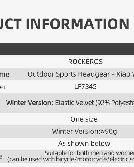 ROCKBROS Winter Face Mask Breathable Ski Cycling Scarf Running Training Balaclava Outdoor Sports Warm Winderproof Bike Equipment