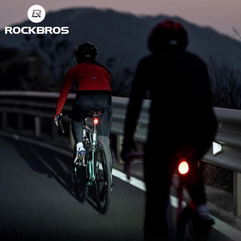 ROCKBROS Bike Light Waterproof Type-C Rechargeable Bicycle Headlight 200M Range Flashlight With Tail light Cycling Accessory