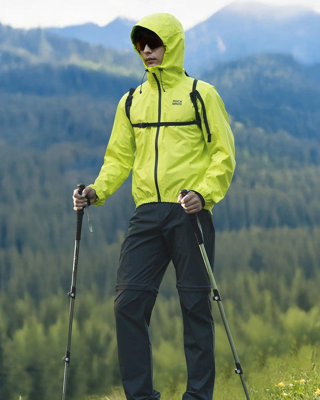 ROCKBROS Waterproof Cycling Jacket Raincoat Waterproof Breathable Outdoor Sport Windbreaker Cycling Hiking Men Women EUR Size