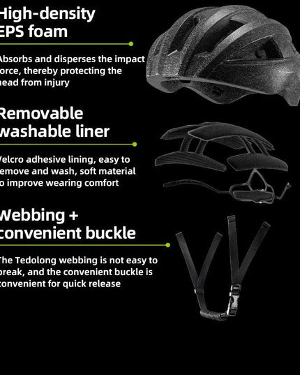 ROCKBROS Ultra-Light Cycling Helmet Taillight Magnetic Goggles Integrated Bicycle Helmet High Quality Protection Mtb Road