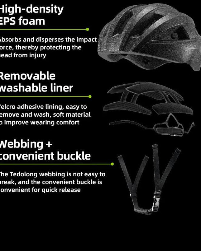 ROCKBROS Ultra-Light Cycling Helmet Taillight Magnetic Goggles Integrated Bicycle Helmet High Quality Protection Mtb Road