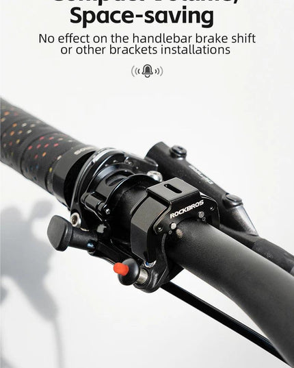 ROCKBROS Bicycle Bell Stainless Cycling Horn Mountain Road Anti-theft Alarm Horn Handlebar Bell Horn Classic Bicycle Accessories