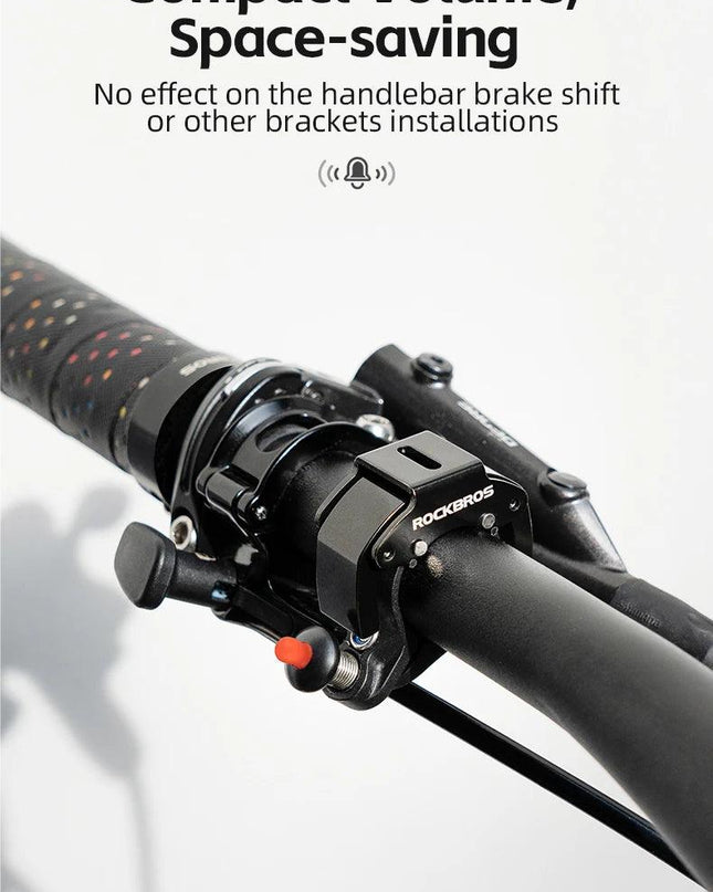 ROCKBROS Bicycle Bell Stainless Cycling Horn Mountain Road Anti-theft Alarm Horn Handlebar Bell Horn Classic Bicycle Accessories