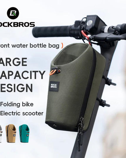 ROCKBROS Folding Bicycle Water Bottle Bags Fashion Front Frame Kettle Bags for Brompton Bike Electric Scooter Tools Package
