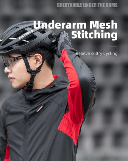 ROCKBROS Cycling Jersey Sets Winter Bicycle Clothes Windproof Thermal Fleece Bike Long Pants Outdoor Fishing Hiking Camping
